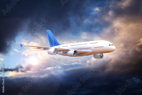 Fotoroleta 3D silnik samolot transport