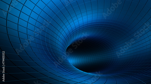 Plakat transport tunel korytarz 3D