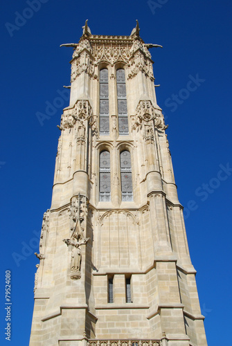 Plakat antyczny statua dzwonnica katedra