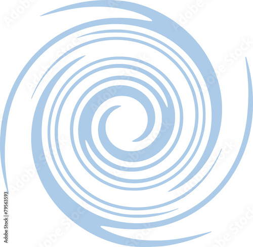 Fototapeta spirala tornado wir niebieski loga
