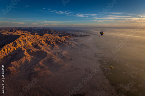 Fototapeta niebo balon pejzaż góra egipt