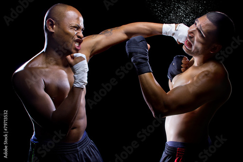 Fotoroleta lekkoatletka kick-boxing bokser boks ludzie