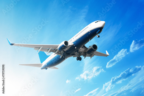Plakat transport maszyna lotnictwo niebo