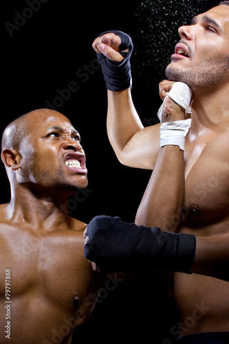 Plakat boks mężczyzna ludzie kick-boxing
