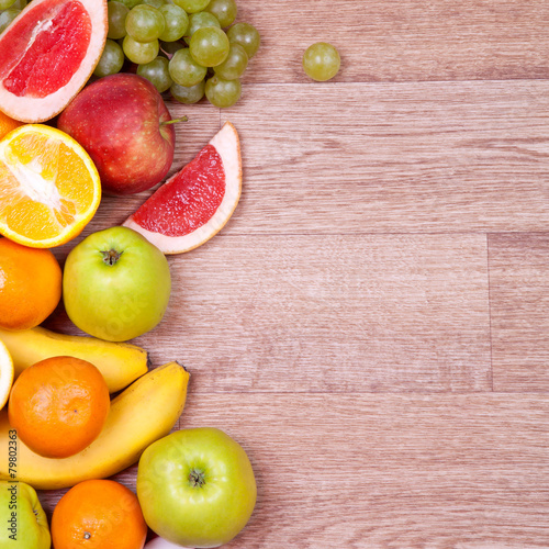 Naklejka świeży owoc warzywo cytrus zdrowy