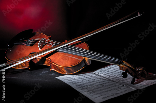 Fototapeta skrzypce orkiestra koncert stary muzyka