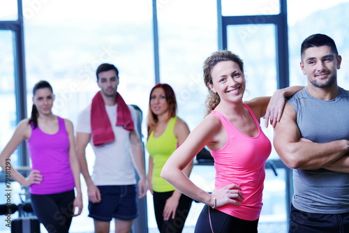 Naklejka fitness uśmiech zdrowy ciało ćwiczenie
