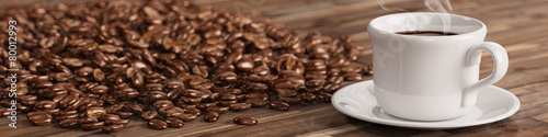 Naklejka kawa expresso napój panorama