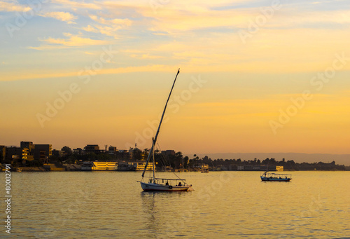 Naklejka transport żeglarstwo pejzaż egipt rejs
