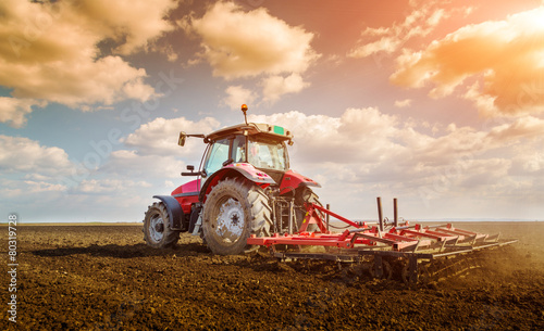 Naklejka rolnictwo maszyny maszyna pejzaż traktor