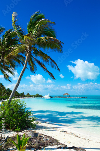 Obraz na płótnie morze słońce pejzaż tropikalny raj