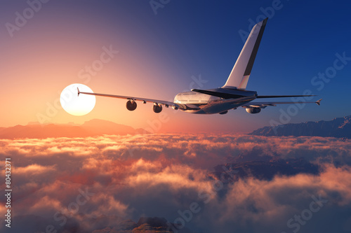 Fotoroleta airliner transport samolot kontynent lotnictwo