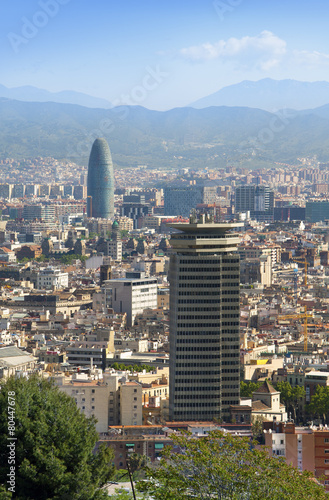 Naklejka barcelona góra europa szczyt wieża