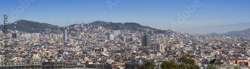 Obraz na płótnie hiszpania drzewa widok miejski