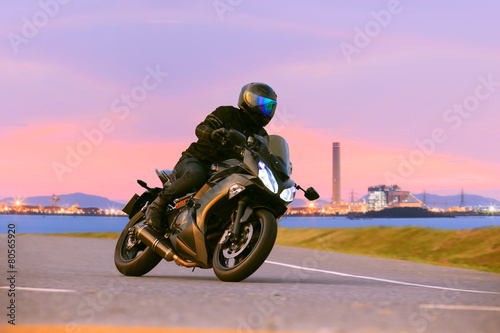 Plakat motor rower motorsport