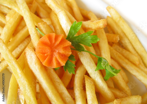 Fotoroleta jedzenie ziemniak frites chipy