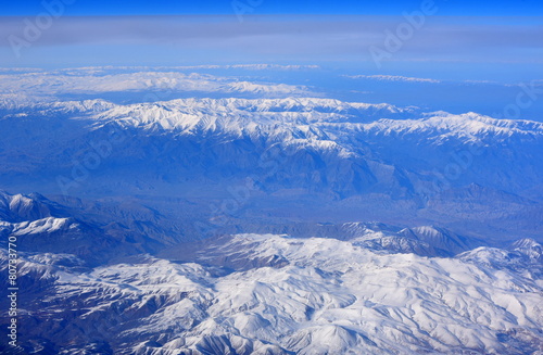 Fotoroleta krajobraz niebo góra samolot