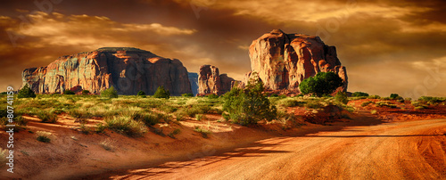Obraz na płótnie góra droga indyjski obraz pustynia