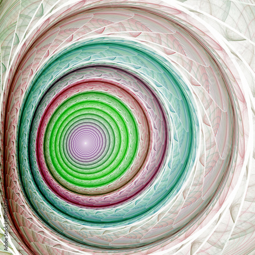 Naklejka sztuka natura kwiat spirala