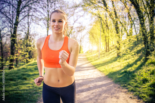 Fototapeta sportowy jogging droga zdrowie zdrowy