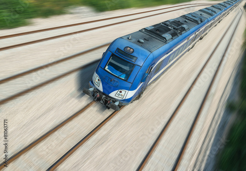 Obraz na płótnie perspektywa ruch metro lokomotywa nowoczesny