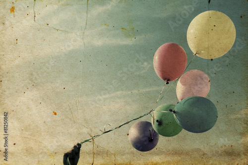 Obraz na płótnie balon stary vintage miłość wzór