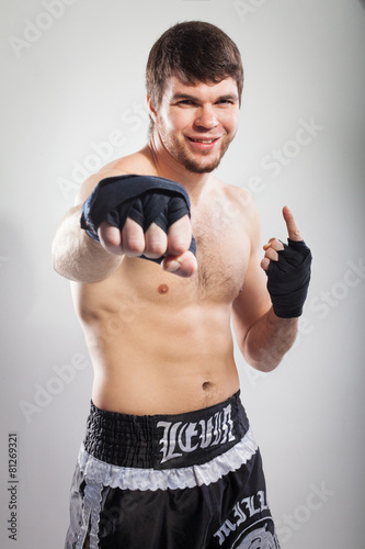 Plakat sport mężczyzna sztuki walki boks