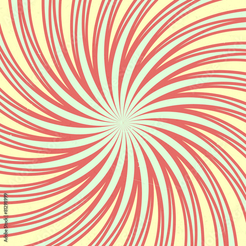 Fototapeta gwiazda vintage spirala czerwony