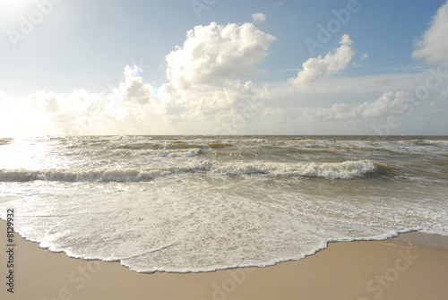 Plakat morze północne plaża natura słońce