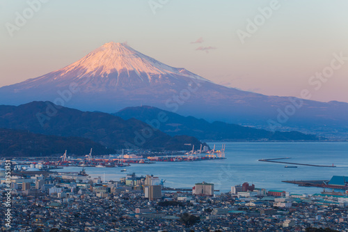Plakat fuji japoński góra pejzaż