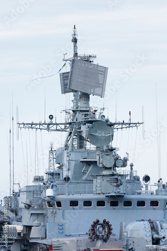Fotoroleta most okręt wojenny wojskowy pancernik