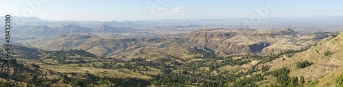 Fototapeta afryka góra panorama wieś