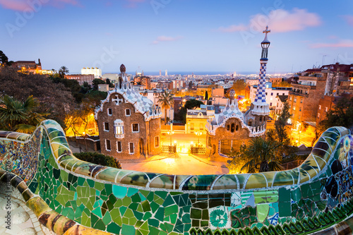 Fototapeta architektura panorama barcelona miasto katedra