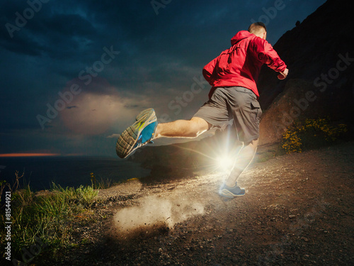 Fototapeta góra widok jogging fitness