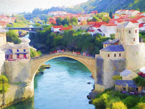 Obraz na płótnie europa architektura most miasto