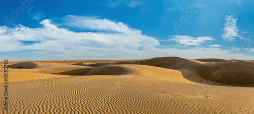 Plakat indyjski pejzaż wydma panoramiczny krajobraz