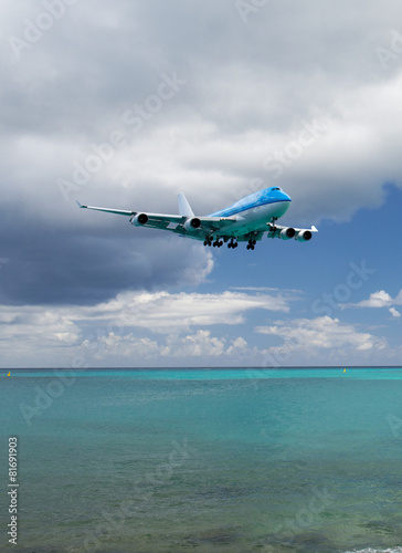 Obraz na płótnie airbus airliner karaiby
