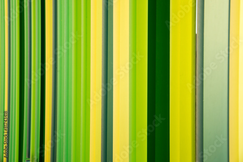 Naklejka architektura wzór żółty poziomy zielony