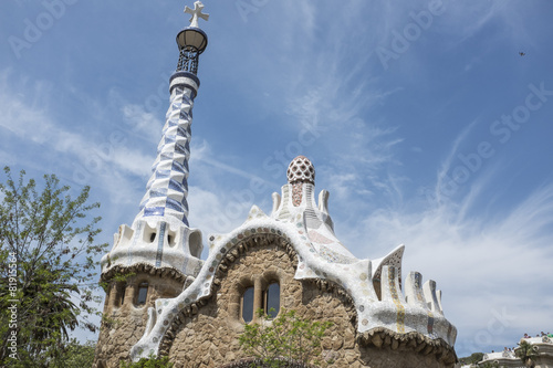 Naklejka barcelona park architektura hiszpania sztuka