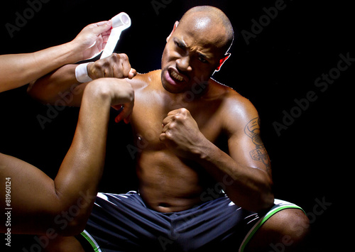 Fototapeta siłownia mężczyzna fitness