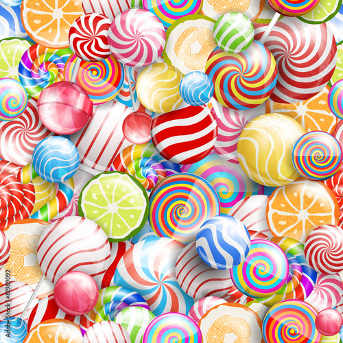 Fototapeta deser spirala jedzenie wzór kolorowy
