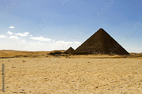 Plakat stary piramida pustynia