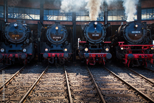Obraz na płótnie lokomotywa lokomotywa parowa stacja kolejowa maszyna pociąg