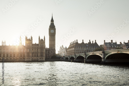 Naklejka londyn architektura świt