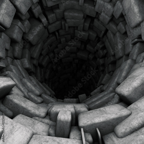 Obraz na płótnie antyczny tunel 3D ukryte