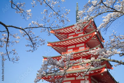 Naklejka spokojny krajobraz japonia orientalne świątynia