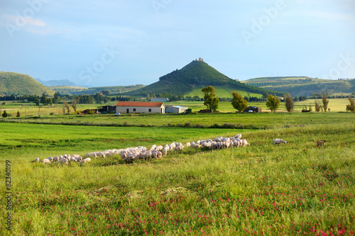 Fototapeta natura panoramiczny wieś