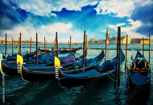 Fototapeta włochy europa gondola włoski