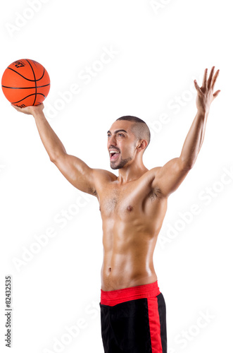 Fotoroleta ćwiczenie twarz przystojny uśmiech koszykówka