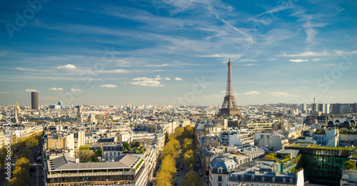 Naklejka panorama francja wieża eifla